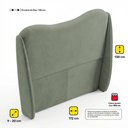 Ver imagem 4 de Cabeceira Orgânica para Cama Box Queen Size Luma 160cm Bouclê Verde Menta - Abmaza