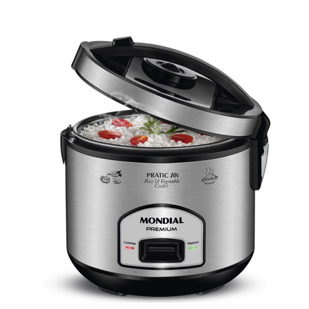 Panela Elétrica de Arroz 10 Xícaras 700W 127 Volts Inox - 1