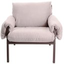 Ver imagem 2 de Conjunto com 02 Poltronas Soft Marrom Aço Corten/Bege