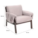 Ver imagem 4 de Conjunto com 02 Poltronas Soft Marrom Aço Corten/Bege