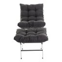 Ver imagem 3 de Conjunto com Poltronas e 02 Puffs Costela Aramada Preto