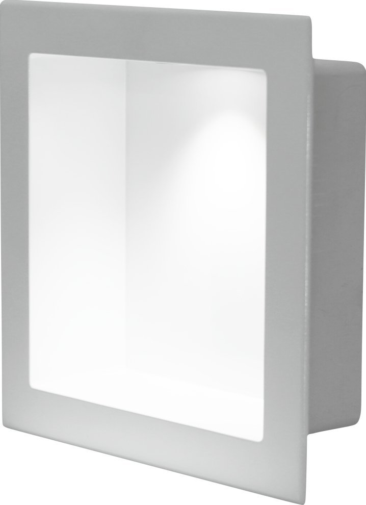 Nicho de Embutir de Mármore Sintético 30x30cm Branco com Led Quanta Compositos Nicho de Embutir 30x3