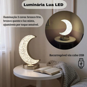 Ver imagem 4 de Mini Luminária Abajur Meia Lua Crescente Led Usb 3 Cores Sala Quarto Escritório Decorativa Romântica