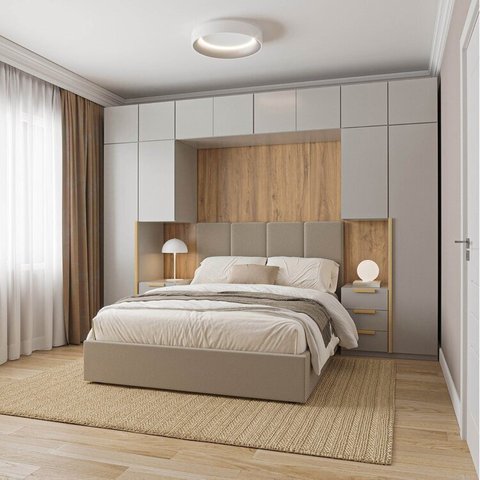 Guarda-roupa Modulado 10 Peças 12 Portas com 2 Mesas de Cabeceira Jade CabeCasa MadeiraOriginals