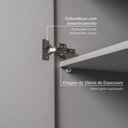 Ver mais imagens de Guarda-Roupa Planejado 10 Peças 12 Portas com 2 Mesas de Cabeceira Jade CabeCasa MadeiraOriginals Cinza/Urbano