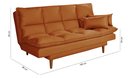 Ver imagem 6 de Sofá Cama Casal 3 Lugares Andorra Suede Terracota 174 Império Estofados