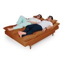 Ver imagem 2 de Sofá Cama Casal 3 Lugares Andorra Suede Terracota 174 Império Estofados