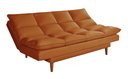 Ver imagem 4 de Sofá Cama Casal 3 Lugares Andorra Suede Terracota 174 Império Estofados