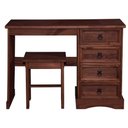 Ver imagem 3 de Escrivaninha Mesa Escritório com Banqueta Acapulco 104cm Pés em Madeira Maciça Cera Acapulco