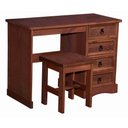 Ver imagem 2 de Escrivaninha Mesa Escritório com Banqueta Acapulco 104cm Pés em Madeira Maciça Cera Acapulco