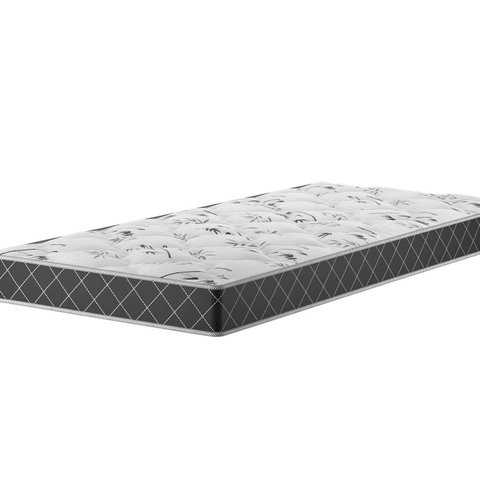 Colchão Espuma Solteiro D23 17cm 1,88m 78cm Double Face Mobi Viero Preto/Xadrez