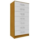 Ver imagem 1 de Cômoda Macabu 7 Gavetas Pomba Cor Cinamomo Off White