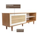 Ver imagem 5 de Rack para TV até 60 Polegadas Heloísa 100% MDF Porta em Rattan