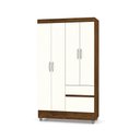 Ver imagem 3 de Guarda-roupa Ideal 4 Portas Imbuia Champagne 2 Gavetas 2 Cabideiros 102cm