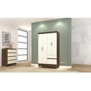 Ver imagem 5 de Guarda-roupa Ideal 4 Portas Imbuia Champagne 2 Gavetas 2 Cabideiros 102cm