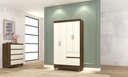 Ver imagem 5 de Guarda-roupa Ideal 4 Portas Imbuia Champagne 2 Gavetas 2 Cabideiros 102cm