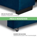 Ver mais imagens de Sofa Retratil Reclinavel 2 Lugares 2,60 Vitória Veludo Azul Marinho Lansofbr