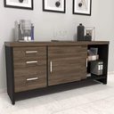 Ver mais imagens de Kit 5 Peças com Mesa para Escritório Diretor em Tamburato, Gaveteiro, Armário e Balcão