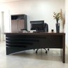Kit 5 Peças com Mesa para Escritório Diretor em Tamburato, Gaveteiro, Armário e Balcão - 7