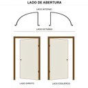 Ver imagem 2 de Kit Porta de Madeira Maciça PE27 Vidro Lateral de Cedro Arana Esel 213AX120L Lado Direito