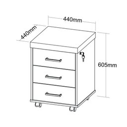 Kit para Escritório 4 Peças com Mesa em L Diretor, Balcão com Gavetas, Gaveteiro e Armário com Nicho - 18