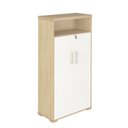 Ver mais imagens de Kit para Escritório 4 Peças com Mesa em L Diretor, Balcão com Gavetas, Gaveteiro e Armário com Nicho