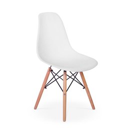 Conjunto Mesa de Jantar Talia Amadeirada Branca 100cm com 4 Cadeiras Eames Eiffel - 3