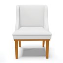 Ver imagem 3 de Cadeira de Jantar Liz Corino Branco Base Fixa Madeira Castanho - D’Rossi