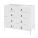 Ver imagem 2 de Cômoda com 4 Gavetas e 8 Puxadores Curve Branco