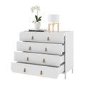 Ver imagem 4 de Cômoda com 4 Gavetas e 8 Puxadores Curve Branco