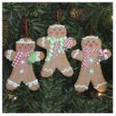 Ver imagem 1 de Kit 3 Enfeites Pendente para Árvore de Natal Biscoito Ginger