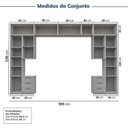 Ver imagem 4 de Guarda-Roupa Planejado 11 Peças 13 Portas com 2 Mesas de Cabeceira Jade CabeCasa MadeiraOriginals Cinza/Urbano