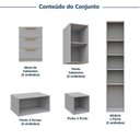Ver imagem 5 de Guarda-Roupa Planejado 11 Peças 13 Portas com 2 Mesas de Cabeceira Jade CabeCasa MadeiraOriginals Cinza/Urbano