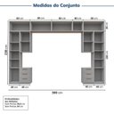 Ver imagem 4 de Guarda-roupa Modulado 11 Peças 13 Portas com 2 Mesas de Cabeceira Jade CabeCasa MadeiraOriginals