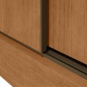 Ver imagem 4 de Guarda Roupa Saion 3 Portas com Pés 1 Porta Glass - Lp - Rei de Casa Amendoa Clean