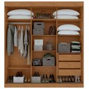 Ver imagem 6 de Guarda Roupa Saion 3 Portas com Pés 1 Porta Glass - Lp - Rei de Casa Amendoa Clean