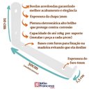 Ver imagem 2 de Mão Francesa Invertida 30cm 12 Peças 3mm Prateleira Branca