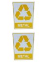 Ver imagem 1 de Kit 2 Placa Adesiva Sinalização Lixo Metal 15x20 Cm Adesivo