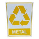 Ver imagem 2 de Kit 2 Placa Adesiva Sinalização Lixo Metal 15x20 Cm Adesivo