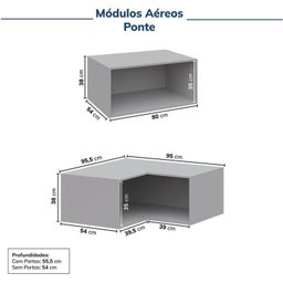 Guarda-roupa Modulado de Canto 12 Peças 17 Portas 2 Mesas de Cabeceira Jade Cabecasa Madeiramadeira - 14