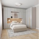 Ver imagem 2 de Guarda-roupa Modulado de Canto 12 Peças 17 Portas 2 Cabeceiras Jade CabeCasa MadeiraOriginals