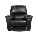 Ver imagem 3 de Poltrona do Papai de Couro Legítimo Reclinável Relax Preto