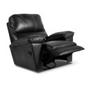 Ver imagem 5 de Poltrona do Papai de Couro Legítimo Reclinável Relax Preto