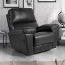 Ver imagem 1 de Poltrona do Papai de Couro Legítimo Reclinável Relax Preto