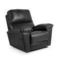 Ver imagem 4 de Poltrona do Papai de Couro Legítimo Reclinável Relax Preto