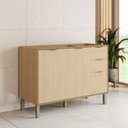 Ver imagem 1 de Balcão de Cozinha para Pia 120 Cm Colors 3 Portas 2 Gavetas 100% Mdf Freijó/oásis - Kits Paraná