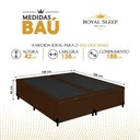 Ver imagem 6 de Cama Box com Baú Casal Bipartido Royal Sleep Courino Marrom