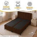 Ver imagem 5 de Cama Box com Baú Casal Bipartido Royal Sleep Courino Marrom