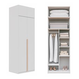 Guarda-roupa Modular 80cm com Portas e Prateleiras Jade Cabecasa Madeiramadeira - 7