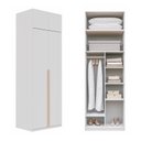 Ver imagem 7 de Guarda-Roupa Planejado 80cm com Portas e Prateleiras Jade CabeCasa MadeiraOriginals Branco/Fosco